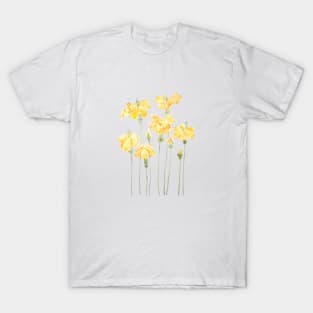 Crossandra infundibuliformis the firecracker flower watercolor T-Shirt